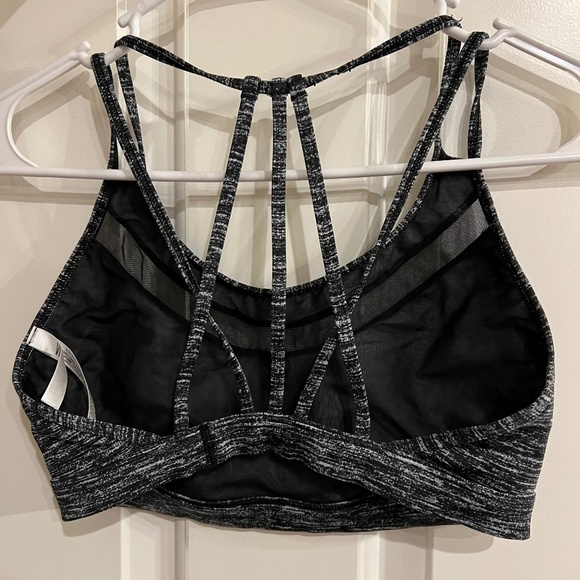 Victoria's Secret Strappy Mesh Sports Bra - Grey/Black, Size small - Picture 2 of 4